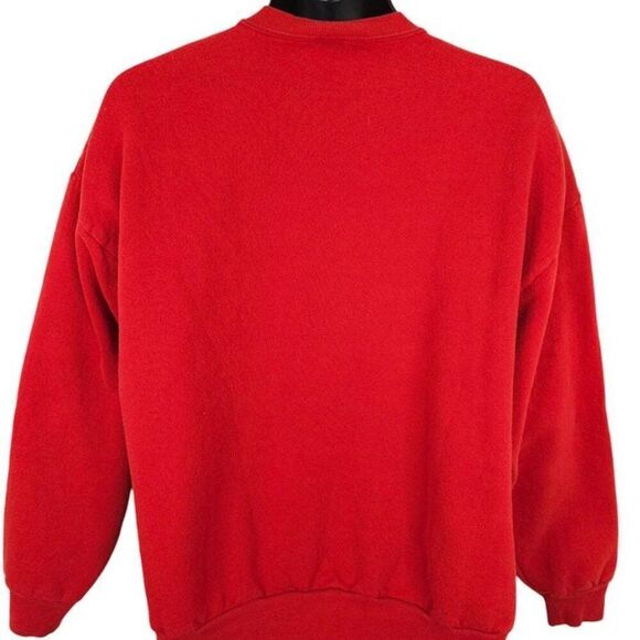 Vintage Jerzees Blank Sweatshirt Mens Size XL Red 90s Y2K Crewneck - Picture 2 of 4